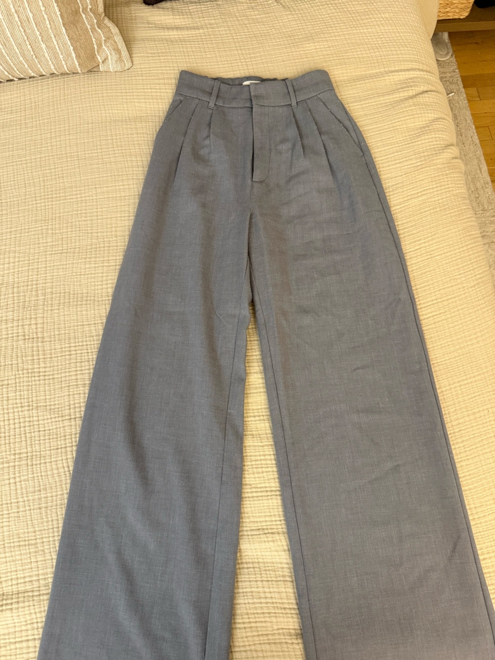 Abercrombie & Fitch Men's Gray Wide-Leg Dress Pants